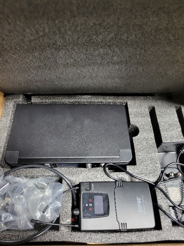 Photo 1 of SGPRO Wireless in-Ear Monitor System, IEM System Mono with Metal Transmitter, Bodypack Receiver Monitor Earphones, 85 Adjustable Frequencies 262ft Operation for Bands, Studio & Events
