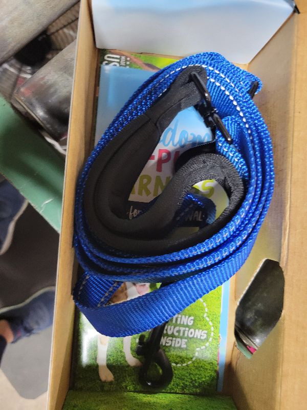 Photo 1 of 2 Hounds Design Freedom No Pull Dog Harness, Adjustable Harness and Leash Set, Easy Walking & Comfortable Control, Fits Small, Medium & Large Dogs, Solid Colors, Made in USA, 5/8" XS, Royal Blue