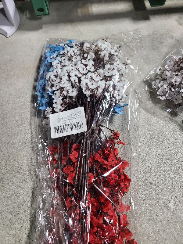 Photo 1 of 4th of July Table Decorations, Patriotic Handmade 12Pcs Artificial Flowers Red Blue White Patriotic Picks for Fourth of July Memorial Day Veterans Day Home Office Table Centerpiece Decor Gift