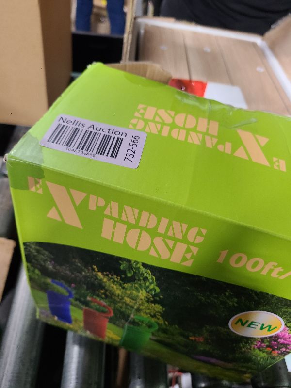 Photo 1 of 100 ft Expandable Garden Hose with 10 Spray Nozzle - 4 -Layer Latex Core - Heavy Duty Superior Strength 3750D - 100ft Expanding Water Hose - Extra Strong Brass Connectors/Storage Bag