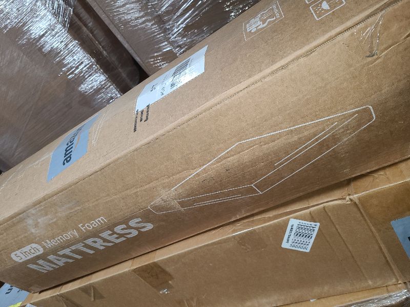 Photo 1 of 5 Inch Memory Foam Mattress Medium Firm Mattresses CertiPUR-US Certified Bed-in-a-Box Pressure Relieving ,Fiberglass Free,White
