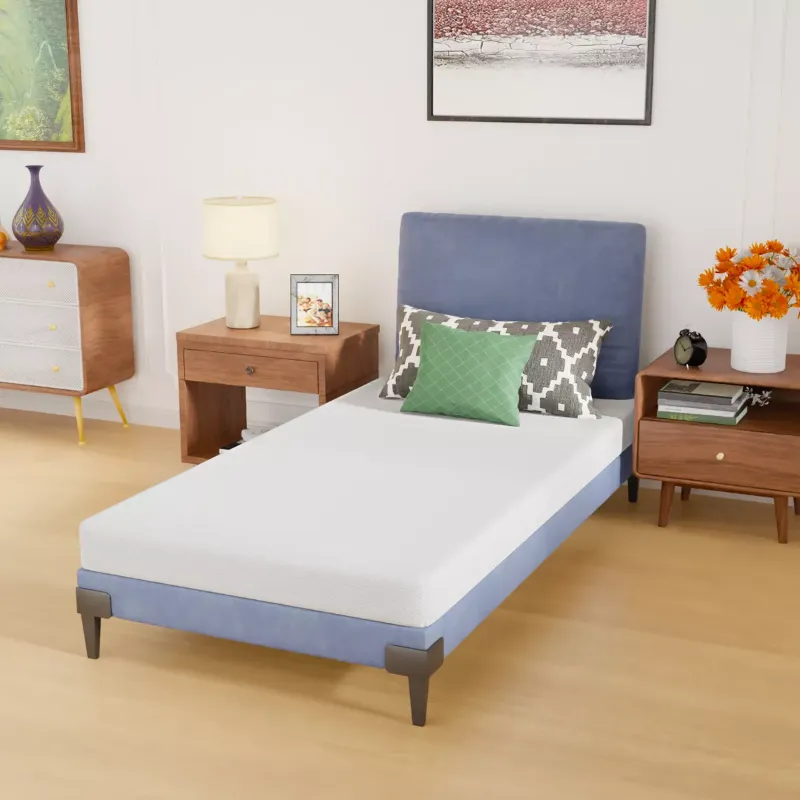 Photo 1 of 5 Inch Memory Foam Mattress Medium Firm Mattresses CertiPUR-US Certified Bed-in-a-Box Pressure Relieving ,Fiberglass Free,White