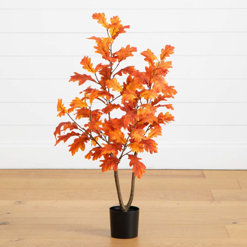 Photo 1 of 3' Autumn Oak Artificial Fall Tree