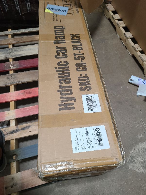 Photo 1 of Skepphlay Hydraulic Car Ramps 5t/10000lbs - High Lift Service Ramp 9"-14.2" Height - Heavy Duty Steel for Oil Change and Maintenance - 2 Pack, Black