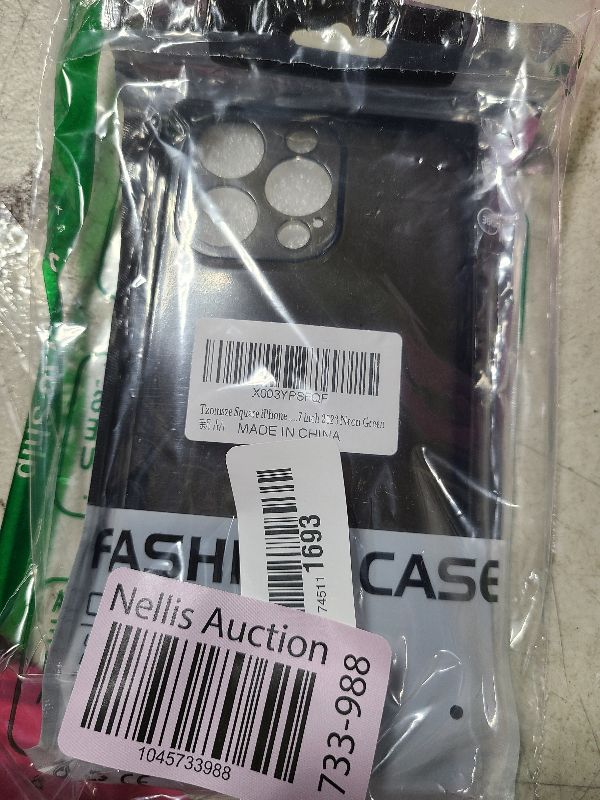 Photo 1 of  Tzomsze Case Compatible with iPhone 12 Pro Max Clear Case,Camera Protection & Reinforced Corners TPU Slim Shockproof Case Cover for Women Girls 6.7 inch-Transparent Black 