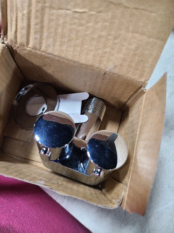 Photo 1 of 1-In-2-Out Dual Control Valve,T-adapter with Shut-off Valve, 3-way Tee Connector,1/2" Brass Chrome 3 Way Diverter,Toilet Bidet Sprayer Faucet Accessories,Silver