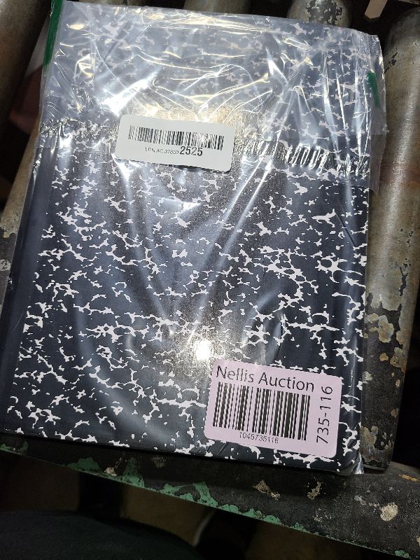 Photo 1 of 4E's Novelty Wide Ruled Composition Notebooks [4 Pack] Hard Cover 100 Sheets 9.75" x 7.5" - Black Marble Bulk Compositon Book Wide Ruling, Back to School Supplies For Students Boys Girls & College