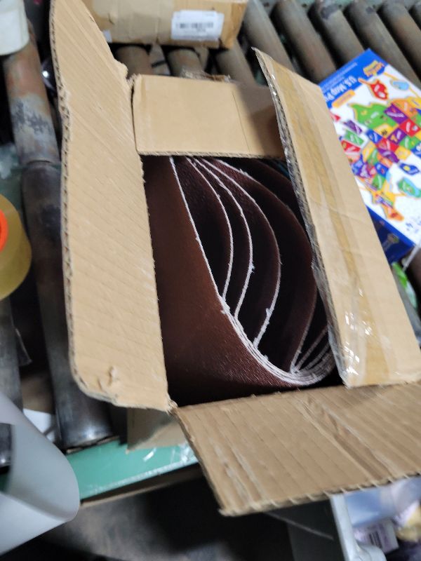 Photo 1 of 8 inch x 19 inch 80 Grit Sanding Belts, 12 Pack, EZ 8 Drum Sander Sandpaper Rolls for Woodworking and Floor Polishing, Aluminum Oxide Sander Sleeves