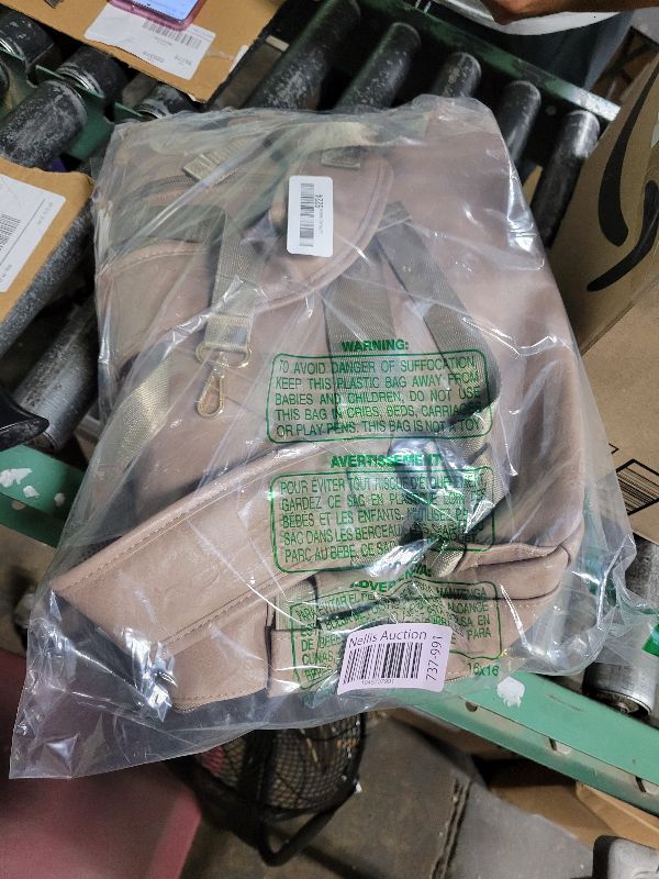 Photo 1 of ROSEGIN Premium Vegan Leather Diaper Bag Backpack with Waterproof Changing Pad, Reinforced Zippers & Odor-Free, 20 Pockets Pro Organizer, Fits 15.6" Laptop, Stroller Straps, Baby Bag for Mom, Taupe