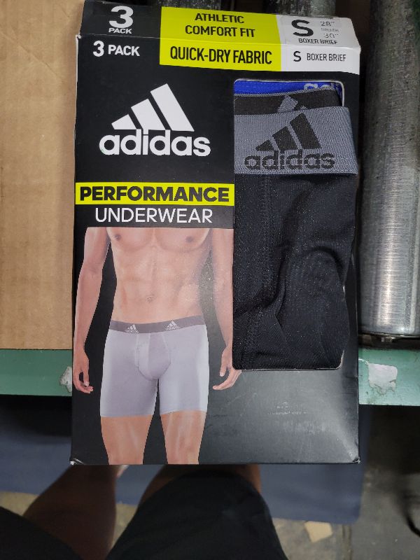 Photo 1 of adidas Men's Microfiber Boxer Briefs Underwear Multipack – Athletic, Moisture Wicking, Stretch Fit & Tagless, Black/Collegiate Royal Blue/Scarlet Red/P, Small
