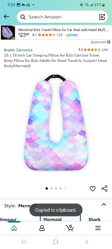 Photo 1 of (26)
28 x 18 Inch Car Sleeping Pillow for Kids Cartoon Travel Body Pillow for Kids Adults for Road Travel to Support Head Body(Mermaid