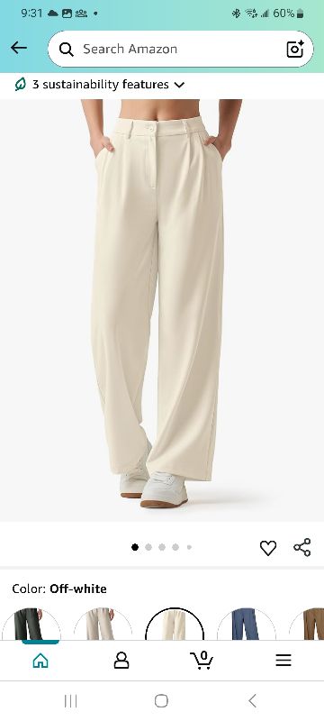 Photo 1 of  Women's Work Pants Wide Leg Dress Pants High Waisted Casual Slacks Business Office Pants with Pockets L