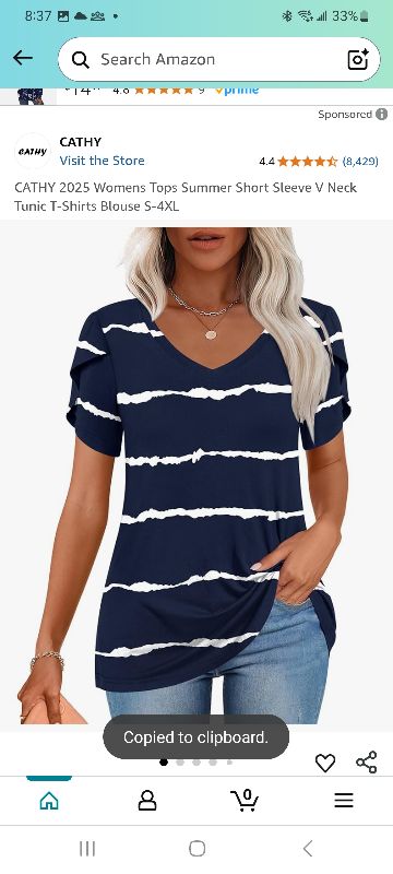 Photo 1 of 025 Womens Tops Summer Short Sleeve V Neck Tunic T-Shirts Blouse S-4XL
 XL