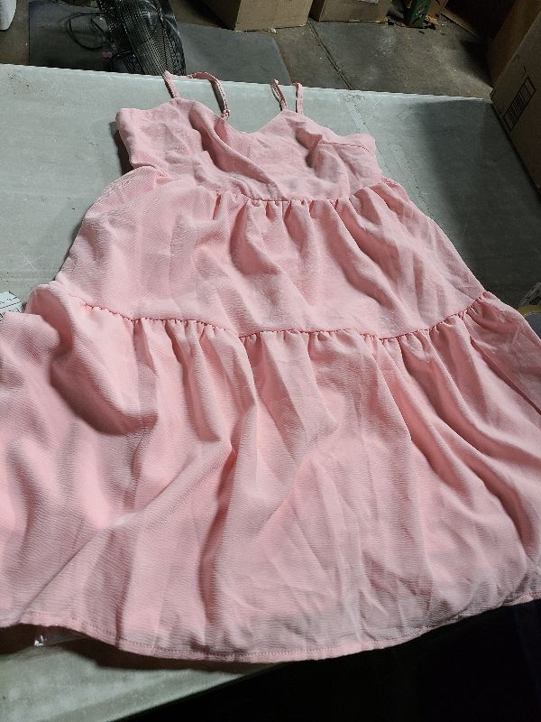 Photo 1 of  Womens Summer Dresses 2025 Flowy Boho V-Neck Beach Sundresses Spaghetti Strap Tiered Mini Swing Skater Dress S 
