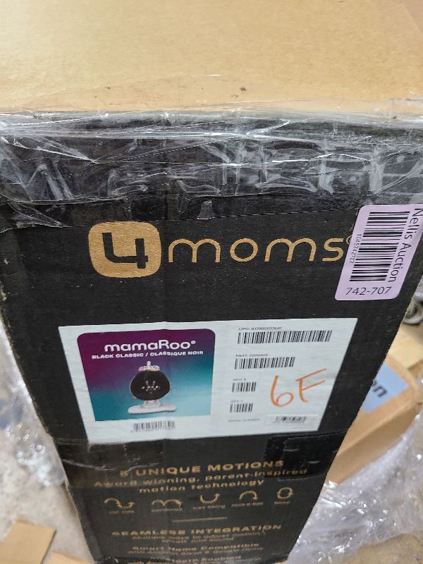 Photo 1 of 4moms MamaRoo Multi-Motion Baby Swing, Bluetooth Enabled with 5 Unique Motions, Black