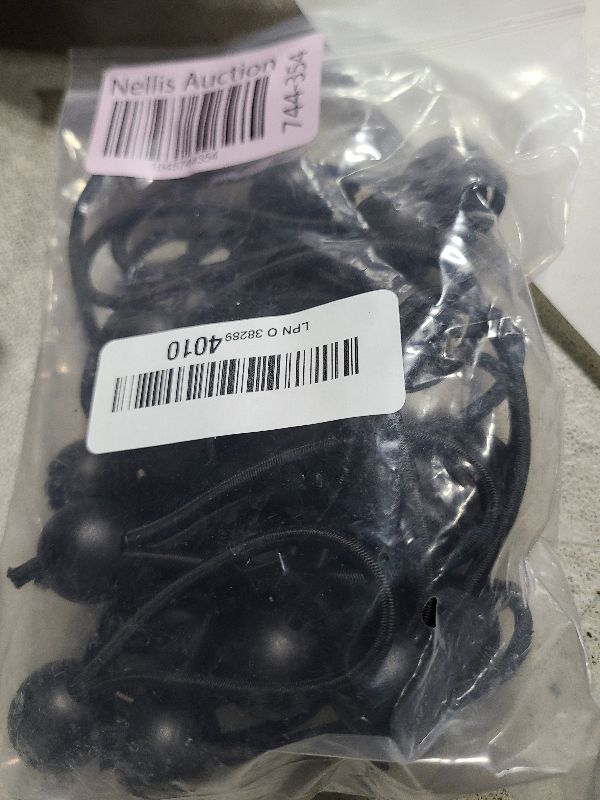 Photo 1 of 20 Pack Bungee Balls Cords Black Bungee Cord with Ball Heavy Duty Elastic Tarp Bungee Cords 4 Inch Bungee Balls Ties Tie Down Straps for Camping Canopy Shelter Tent Poles Cargo Outdoor UV Resistant