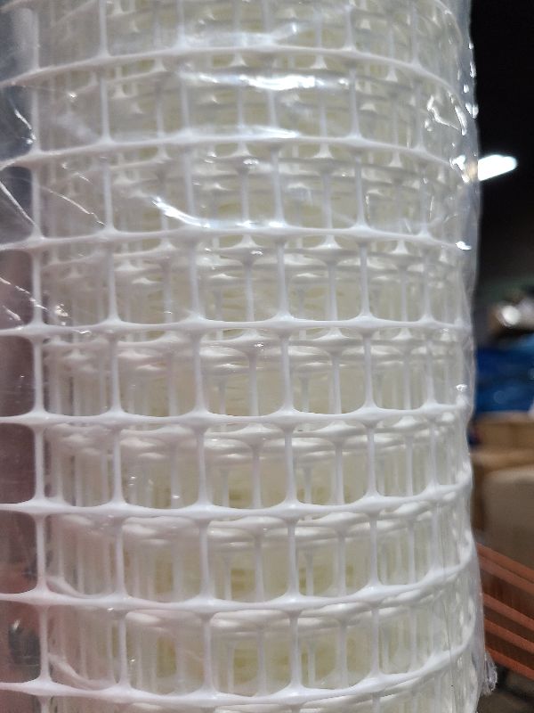 Photo 1 of 3/4" Square Mesh Plastic Fence Roll (40" x 25' - White) - Unobtrusive 40 Inch High Temporary Garden Fencing Netting to Protect Plants, Patio, Yards and Outdoor Spaces from Deer & Animals