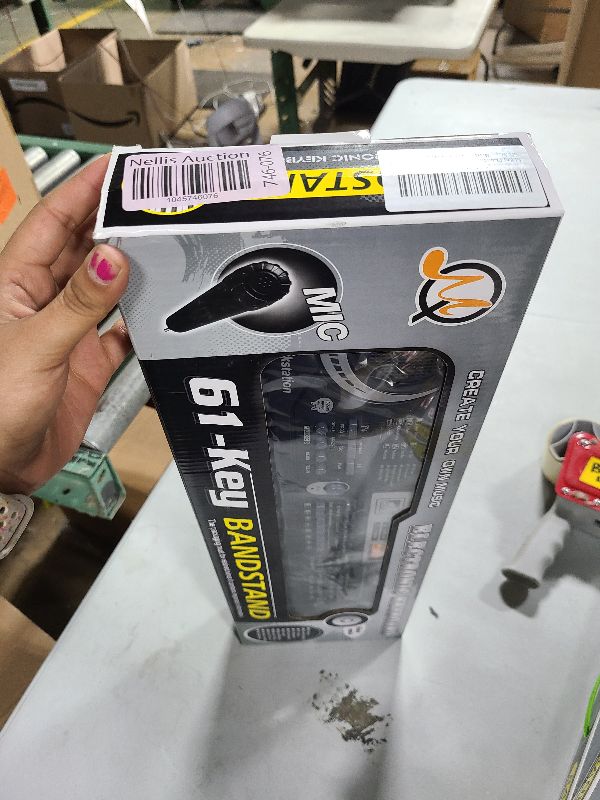 Photo 1 of 61 Key Piano Keyboard, Beginner Electronic Keyboard for Kids with Teaching Mode, 6 Demo Songs, 16 Tones, Microphone and Power Supply, Kids Piano Keyboard for Birthday Gift