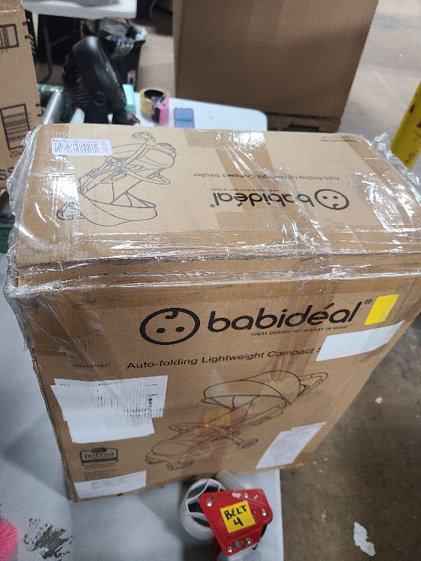 Photo 1 of Baby Stroller with One-Click Fold, Toddler Travel Stroller with Adjustable Backrest Footrest, Compact Stroller with All Wheel Suspension, Sun Canopy, Black