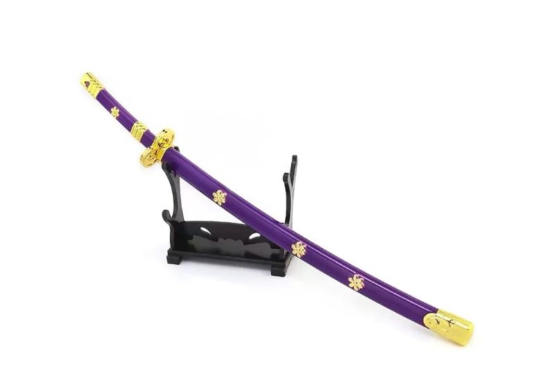 Photo 1 of ' Zoro Samurai Sword Anime Roronoa Shusui/Wado Ichimonji/Kitetsu/Yubashiri Sword Mini Metal Katana Collection Gift
