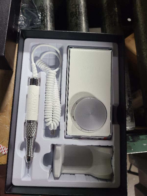 Photo 1 of L'UGX Professional Nail Drill 30000 RPM, Cordless Rechargeable Electric Nail File for Acrylic Nails Gel Polishing, Efile Nail Kit for Manicure Pedicure Salon Home, No Drill Bits Included, White
