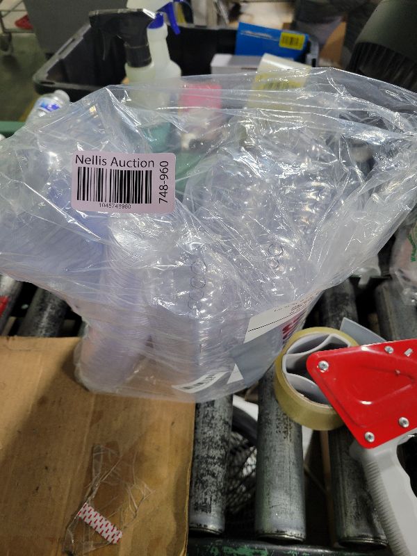 Photo 1 of 100 Pack Square and Goblet Plastic Dessert Cups with Spoons, Mini Parfait Cups Dessert Shooter Cups for Party Serving Banana Pudding, Yogurt, Fruit, Jello, Appetizer (5 oz)