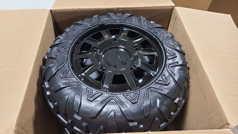 Photo 1 of 2Pack 33CM/13'' PU Solid Rubber Tire for Power Wheels Ride on Car ?Alligator Tires Wheels Upgrade,13in Wheels 1.2CM/0.47in Aperture Front/Rear Wheel for Car/SUV/UTV/ATV/Motorcycle Replacement Parts