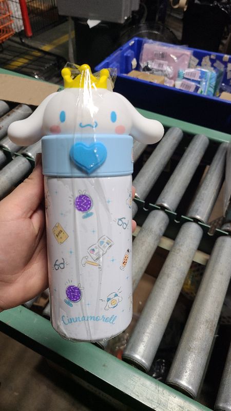 Photo 1 of 350ML Cartoon Sanrio Thermos Bottle Cinnamoroll My Melody Kuromi Stainless Steel Hot Water Bottle Portable Non-Slip Girls Gift