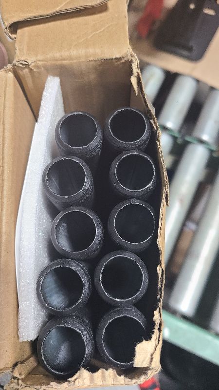 Photo 1 of 3/4"x 16" Black Painted Industrial Pipe - Home Expert 10 Pack Black Malleable Cast Iron Pipe Heavy Duty Pre Cut Metal Pipe Threaded Gray Pipe Fitting for Industrial Vintage Style DIY Project