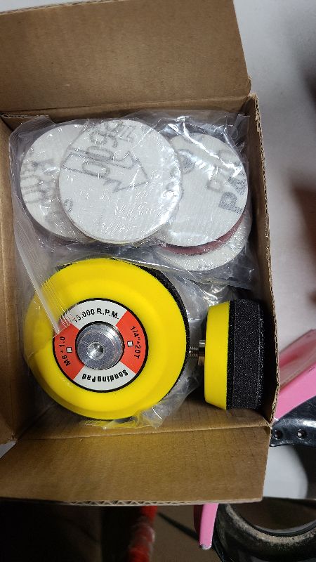 Photo 1 of 279 Pack 2/3 inch Versatile Sanding Discs Pad Kit for Drill Sanding Grinder Rotary Tools Attachment with 2Pcs 1/8"&1/4" Shank Backer Plate, Sanding Pads Includes 80-3000 Grit
