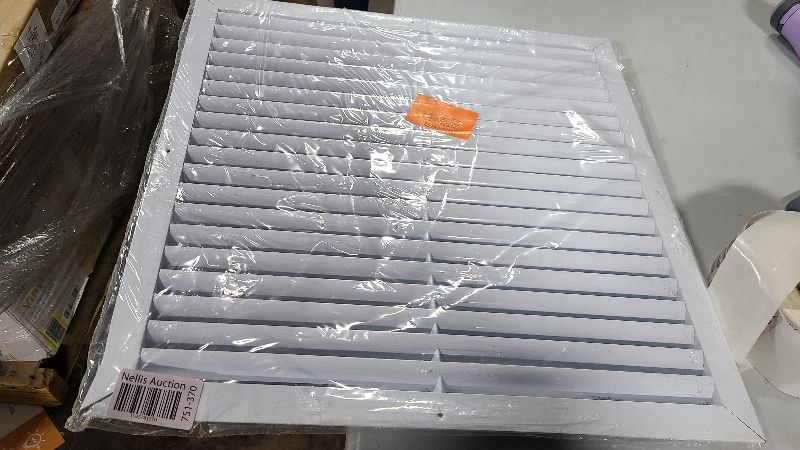 Photo 1 of 20" x 20" Duct Hole Size Aluminum Return Grille - Rustproof for Ceiling or Wall, No Adjustable Components, Decorative Air Vent Cover, HVAC Return Air Grille, 21.6" x 21.6" Face.