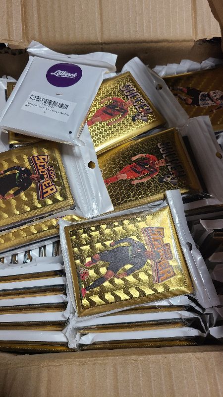 Photo 1 of 2024-25 Soccer Trading Cards: 33 Exclusive Collectible Cards! Suprise Pack in Black, Gold & Silver. Each Pack Has Unique Cards. Collect Them All and Uncover Rare Gems
Brand: Latherok 140 pcs