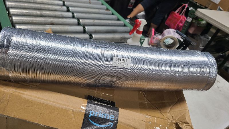 Photo 1 of 4-Inch Dryer Vent Hose 33FT, Flexible Aluminum Duct with 2 Clamps, Heavy-Duty Four Layer Protection for HVAC Ventilation and Exhaust