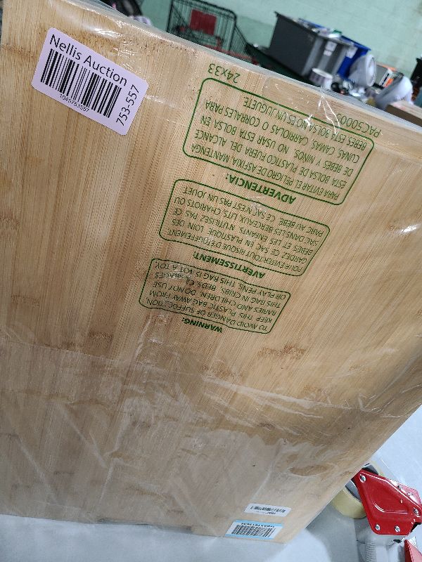 Photo 1 of 3XLarge Cutting Board, 24" Bamboo Cutting Boards for Kitchen with Juice Groove and Handles Kitchen Chopping Board for Meat Cheese board Heavy Duty Serving Tray, 3XL, Empune