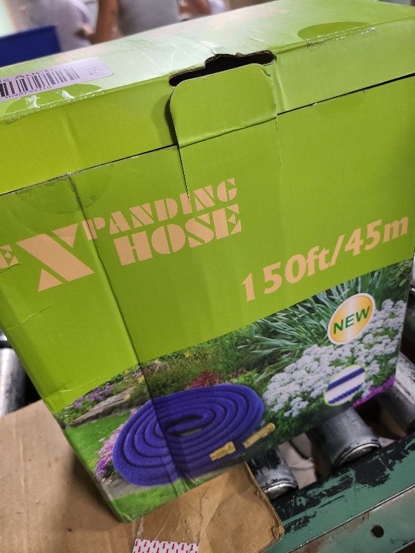Photo 1 of 150 ft Expandable Garden Hose - 2025 New Upgraded Retractable Flexible Water Hoses 150 ft with 10 Function Spray Nozzle, Lightweight, Kink-free,Expanding Hose With 3/4" Solid Brass Fittings