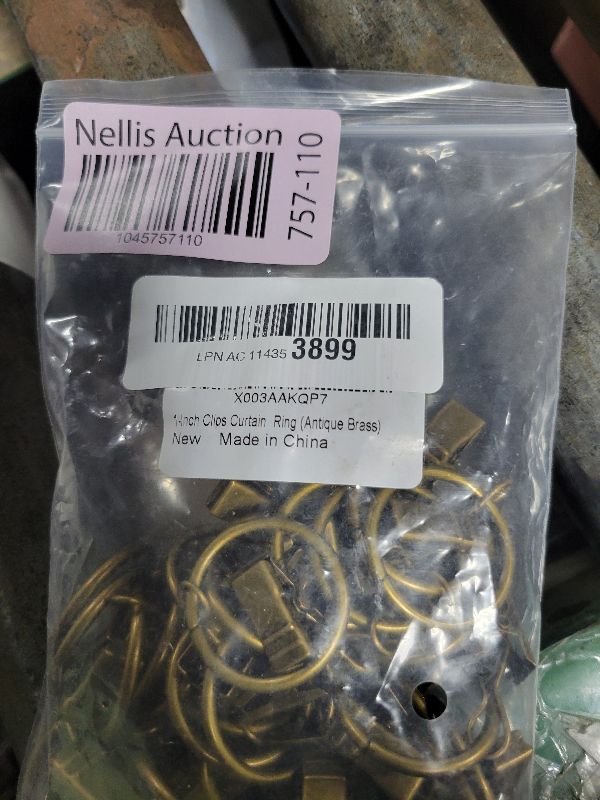 Photo 1 of 30 PCS Antique Brass Clips Curtain Hooks for Curtain Rod, This Small Drapery Curtain Ring with Clips Hook Fit Up to 0.4~0.75 -inch Drapery Panel