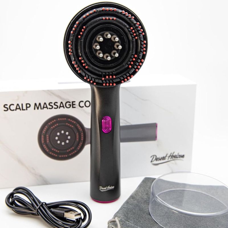 Photo 1 of 2-in-1 Scalp Massage Comb with Oil Applicator Infrared Light Ball Guide Fluid