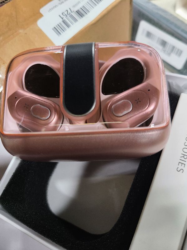 Photo 1 of AI Translation Earbuds Real Time, 164 Language Translator Earbud 3-in-1 Bluetooth 5.4 Translator Earbuds with 6 Translation Modes, 75H Translators Headphones with APP for Travel Business, Rose Gold