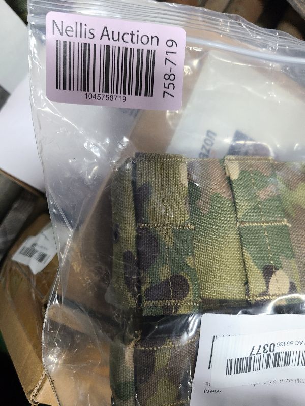 Photo 1 of ACETAC Tactical Triple Open Top Mag Pouch Mil-Spec Nylon Magazine Holder with Adjustable Bungee Straps for Easy Carry and Use (Multicam)