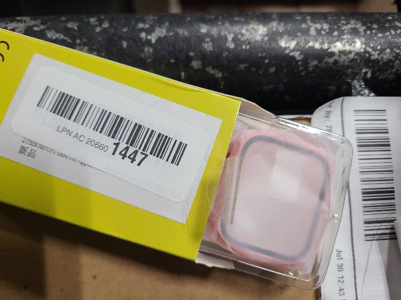 Photo 1 of 2 Pack Hard PC Case for Apple Watch Series 9 Series 8/7 41mm Screen Protector, EWUONU Tempered Glass Film Hard Bumper Anti-Scratch HD Ultra-Thin Protective Cover for iWatch Series 9/8/7 41mm, Pink