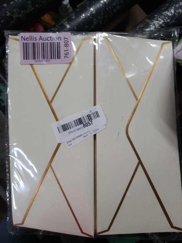 Photo 1 of 30 Pack Thick #10 Business Envelopes with Gold Border, 4 1/8 x 9 1/2 Thick Paper Standard Envelopes with Stickers for Office, Checks, Letter Mailing, Invoices (Cream Color)