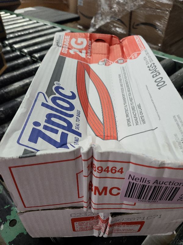 Photo 1 of  Ziploc Storage Bags, For Food Organization and Storage, Double Zipper, 2 Gallon, 100 