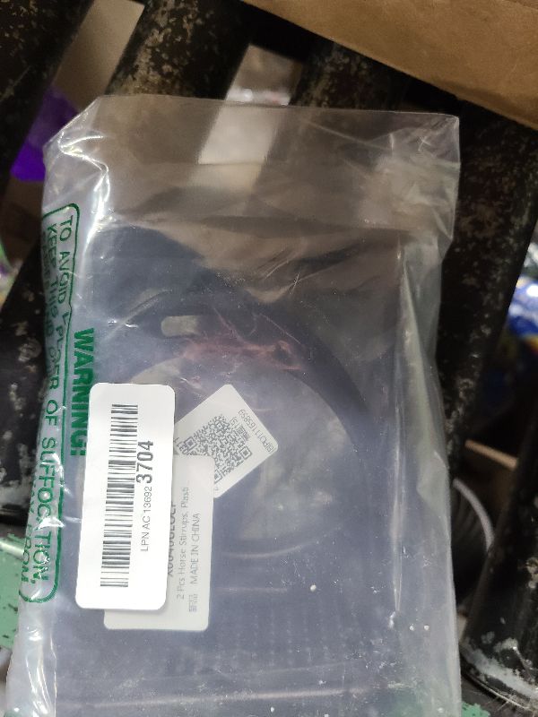 Photo 1 of 2 Pcs Horse Stirrups, Plastics Stirrups with Black Non-slip Rubber Pad Horse Tool Accessories for Equestrian Lovers(S)