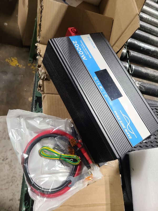 Photo 1 of 2000W Pure Sine Wave Inverter, Car Power Inverter 12V to 120V AC Converter for RV, Truck, Solar, with 4 AC, 3 USB(5V 2.1A), Hardwire Port, Remote Controller, HD Display, Mult