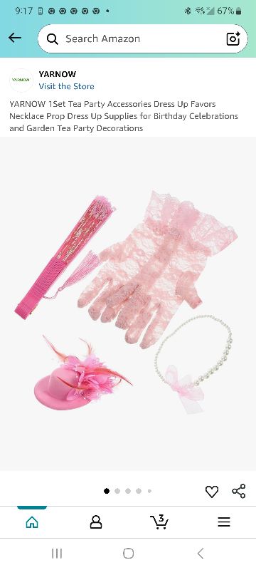 Photo 1 of  1Set Tea Party Accessories Dress Up Favors Necklace Prop Dress Up Supplies for Birthday Celebrations
