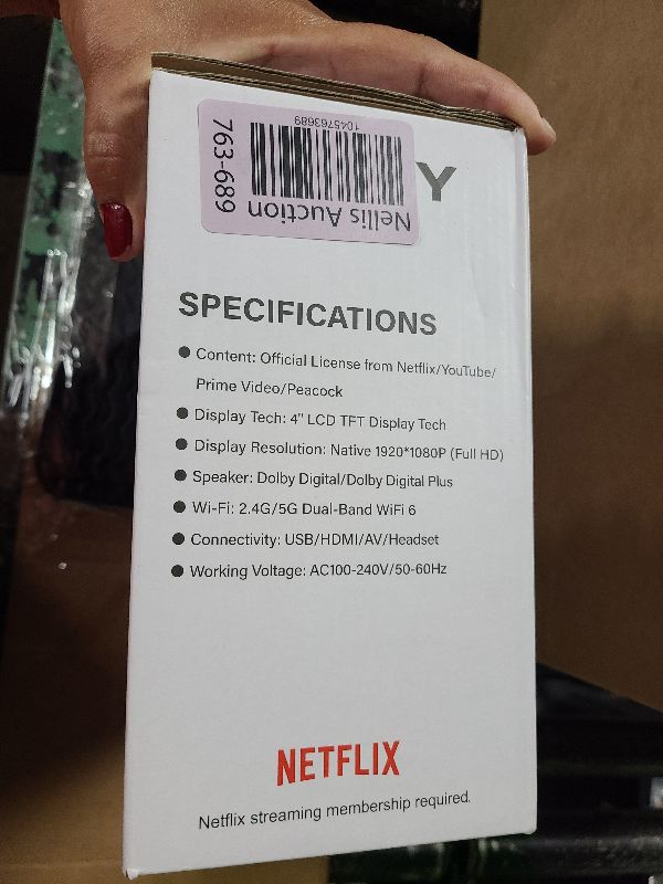 Photo 1 of [Netflix Officially/Dolby Audio] Smart Projector with WiFi and Bluetooth, VIZONY Native 1080P Projector with Apps Built in Netflix, Youtube, Hulu, Disney+, Portable Mini Projector for Indoor/Outdoor