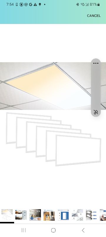 Photo 1 of 2x4 LED Flat Panel Light Drop Ceiling 0-10V Dimmable, 30/40/50W Selectable, 3000K 4000K 5000K Switchable, 120-277V, ETL Listed, 2 pack