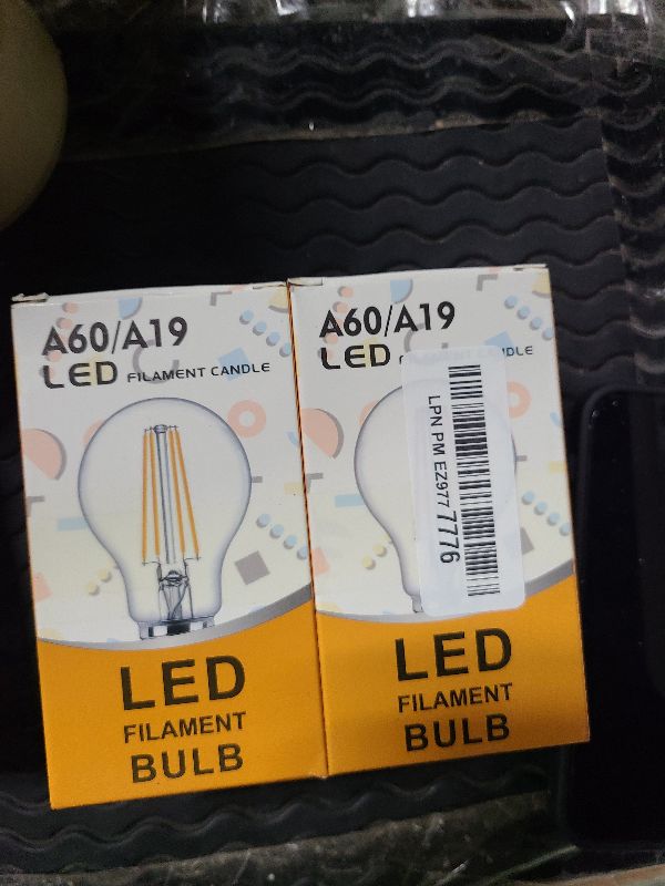 Photo 1 of 12 Volt Edison Bulb E26 12V LED Bulb Warm White 2700K 60W Equivalent, 12V 24V 36V Low Voltage Vintage Bulbs A19 12Volt LED Filament Bulbs for RV, 2 Pack