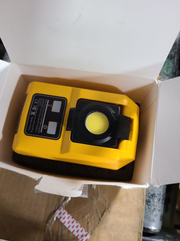 Photo 1 of 220W Power Inverter Compatible with Dewalt 20V Battery, DC 20V to AC 110V Portable Power Station with 1 AC Outlet, 2 USB Ports & 1 Type-C Fast Charging, 400LM LED Work Light
