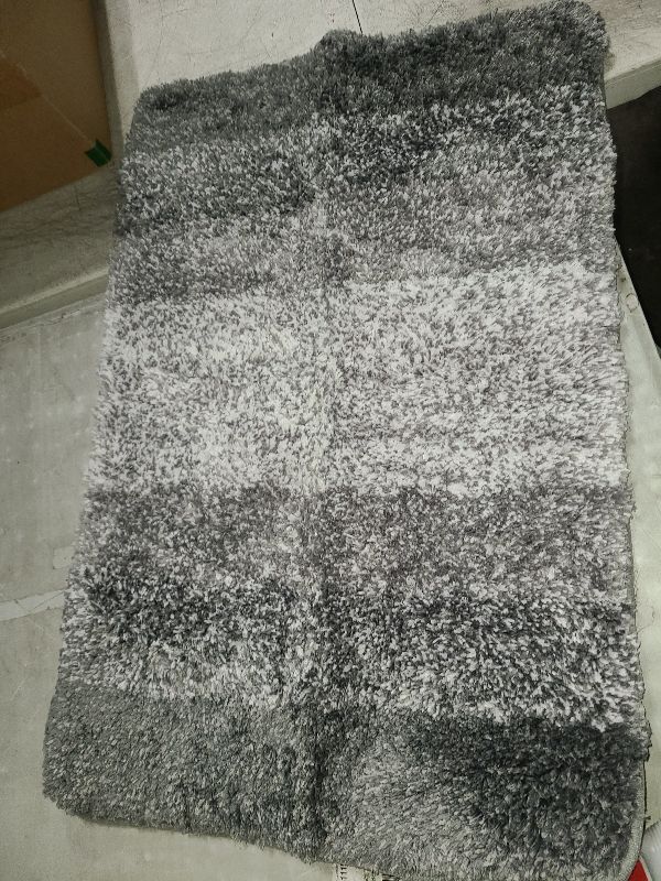 Photo 1 of  Bathroom Rugs Mat 24x16, Extra Soft Absorbent Microfiber Bath Rugs, Rubber Backing, Quick Dry, Machine Washable Bath Mats for Bathroom Floor, Tub and Shower, Home Decor Accessories, Grey 